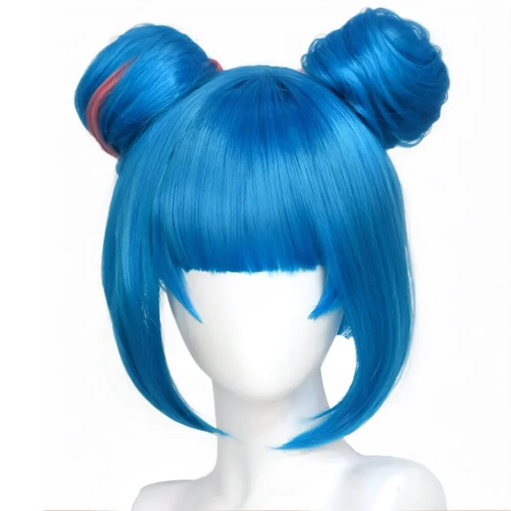 Blue Anime Wig Women's Cosplay Short Straight Lightweighy Costume Accessory